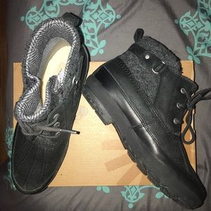 UGG LINA Blk/Gray LEATHER/WOOL Event WATERPROOF